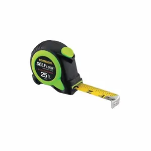 KOMELON SL2825 Tape Measure, Green, Self Lock, 25 ft x 1 Inch Size | CR7KRR 373G68