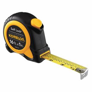 KOMELON SL29116 Tape Measure, 16 ft Blade Length, 1 Inch Blade Width, in/ft, ABS With Rubber Jacket | CR7KTD 287W27