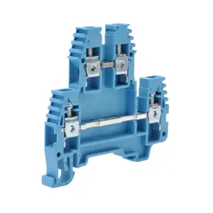 KONNECT-IT KN-D10BLU-25 Terminal Block, Blue, 30A, 35mm Din Rail Mount, Pack Of 25 | CV8CVP