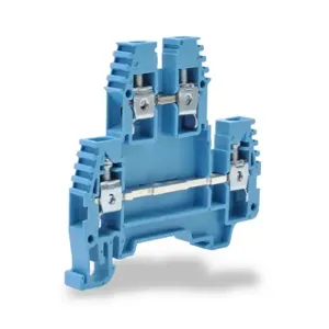 KONNECT-IT KN-D10BLU Terminal Block, Blue, 30A, 35mm Din Rail Mount, Pack Of 100 | CV8CVN