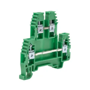 KONNECT-IT KN-D10GRN-25 Terminal Block, Green, 30A, 35mm Din Rail Mount, Pack Of 25 | CV8CVT