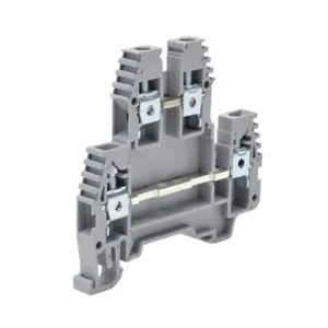 KONNECT-IT KN-D10GRY-25 Terminal Block, Gray, 30A, 35mm Din Rail Mount, Pack Of 25 | CV8CVV