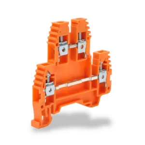 KONNECT-IT KN-D10ORG Terminal Block, Orange, 30A, 35mm Din Rail Mount, Pack Of 100 | CV8CWA