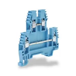 KONNECT-IT KN-D12BLU Terminal Block, Blue, 20A, 35mm Din Rail Mount, Pack Of 100 | CV8CWK