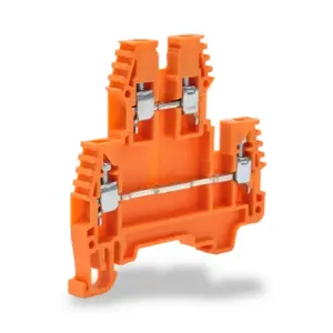 KONNECT-IT KN-D12ORG Terminal Block, Orange, 20A, 35mm Din Rail Mount, Pack Of 100 | CV8CWX