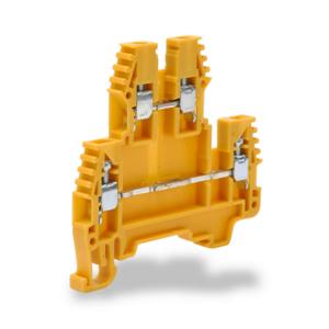 KONNECT-IT KN-D12YEL Terminal Block, Yellow, 20A, 35mm Din Rail Mount, Pack Of 100 | CV8CXC