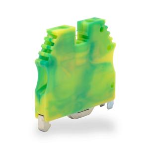 KONNECT-IT KN-G10-10 Grounding Terminal Block, Green And Yellow, 35mm Din Rail Mount, Pack Of 10 | CV8CXZ