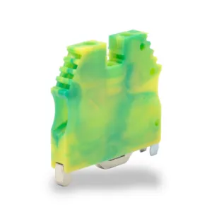 KONNECT-IT KN-G10 Grounding Terminal Block, Green And Yellow, 35mm Din Rail Mount, Pack Of 50 | CV8CXY