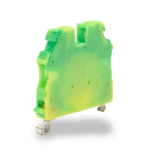 KONNECT-IT KN-G12SP Grounding Terminal Block, Green And Yellow, 35mm Din Rail Mount, Pack Of 50 | CV8CYC