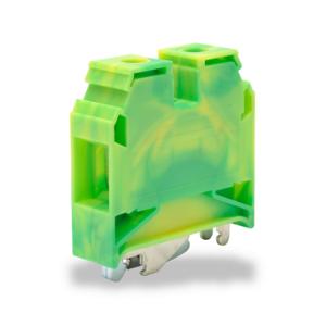 KONNECT-IT KN-G2 Grounding Terminal Block, Green And Yellow, 35mm Din Rail Mount, Pack Of 40 | CV8CYG