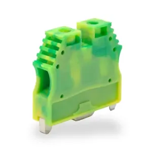 KONNECT-IT KN-G8-10 Grounding Terminal Block, Green And Yellow, 35mm Din Rail Mount, Pack Of 10 | CV8CYM