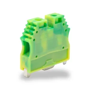 KONNECT-IT KN-G8 Grounding Terminal Block, Green And Yellow, 35mm Din Rail Mount, Pack Of 25 | CV8CYL