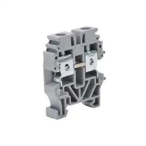 KONNECT-IT KN-M10GRY-25 Mini Single-Level Terminal Block, Gray, 30A, 15mm Din Rail Mount, Pack Of 25 | CV8CYR