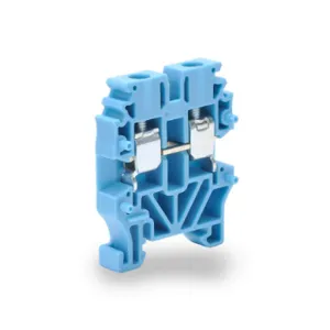 KONNECT-IT KN-M12BLU Mini Single-Level Terminal Block, Blue, 20A, 15mm Din Rail Mount, Pack Of 100 | CV8CYT