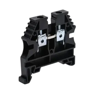 KONNECT-IT KN-T10BLK-20 Terminal Block, 26-10 Awg, Black, 30A, 35mm Din Rail Mount, Pack Of 20 | CV8CZD