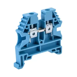 KONNECT-IT KN-T10BLU-80 Terminal Block, 26-10 Awg, Blue, 30A, 35mm Din Rail Mount, Pack Of 80 | CV8CZG