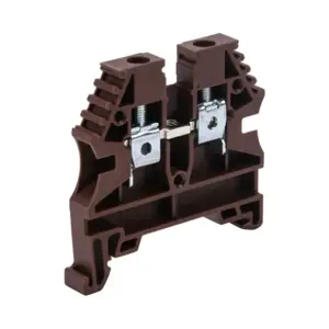 KONNECT-IT KN-T10BRN-20 Terminal Block, 26-10 Awg, Brown, 30A, 35mm Din Rail Mount, Pack Of 20 | CV8CZH