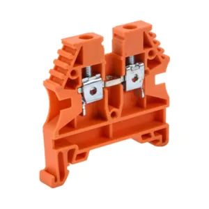 KONNECT-IT KN-T10ORG-20 Terminal Block, 26-10 Awg, Orange, 30A, 35mm Din Rail Mount, Pack Of 20 | CV8CZP