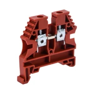 KONNECT-IT KN-T10RED-20 Terminal Block, 26-10 Awg, Red, 30A, 35mm Din Rail Mount, Pack Of 20 | CV8CZR