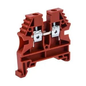 KONNECT-IT KN-T10RED-80 Terminal Block, 26-10 Awg, Red, 30A, 35mm Din Rail Mount, Pack Of 80 | CV8CZT