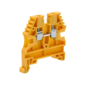 KONNECT-IT KN-T12YEL-25 Terminal Block, 26-12 Awg, Yellow, 20A, 35mm Din Rail Mount, Pack Of 25 | CV8DAU