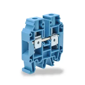 KONNECT-IT KN-T4BLU Terminal Block, 12-4 Awg, Blue, 80A, 35mm Din Rail Mount, Pack Of 50 | CV8DAX