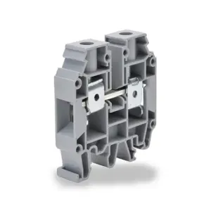 KONNECT-IT KN-T4GRY Terminal Block, 12-4 Awg, Gray, 80A, 35mm Din Rail Mount, Pack Of 50 | CV8DAY