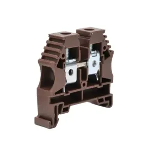 KONNECT-IT KN-T6BRN-25 Terminal Block, 16-6 Awg, Brown, 65A, 35mm Din Rail Mount, Pack Of 25 | CV8DBC