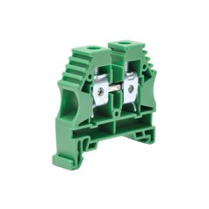 KONNECT-IT KN-T6GRN-25 Terminal Block, 16-6 Awg, Green, 65A, 35mm Din Rail Mount, Pack Of 25 | CV8DBE