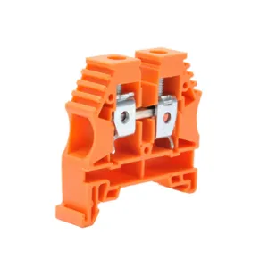 KONNECT-IT KN-T6ORG-25 Terminal Block, 16-6 Awg, Orange, 65A, 35mm Din Rail Mount, Pack Of 25 | CV8DBH