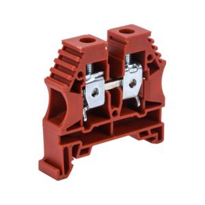 KONNECT-IT KN-T6RED-50 Terminal Block, 16-6 Awg, Red, 65A, 35mm Din Rail Mount, Pack Of 50 | CV8DBL