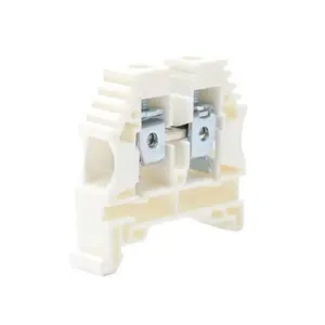 KONNECT-IT KN-T6WHT-25 Terminal Block, 16-6 Awg, White, 65A, 35mm Din Rail Mount, Pack Of 25 | CV8DBM