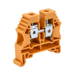 KONNECT-IT KN-T6YEL-50 Terminal Block, 16-6 Awg, Yellow, 65A, 35mm Din Rail Mount, Pack Of 50 | CV8DBQ