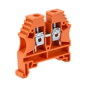 KONNECT-IT KN-T8ORG-20 Terminal Block, 26-8 Awg, Orange, 50A, 35mm Din Rail Mount, Pack Of 20 | CV8DCE