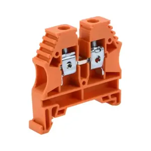 KONNECT-IT KN-T8ORG-60 Terminal Block, 26-8 Awg, Orange, 50A, 35mm Din Rail Mount, Pack Of 60 | CV8DCF