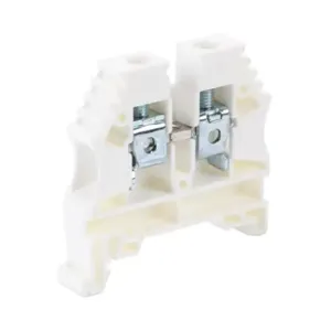 KONNECT-IT KN-T8WHT-20 Terminal Block, 26-8 Awg, White, 50A, 35mm Din Rail Mount, Pack Of 20 | CV8DCJ