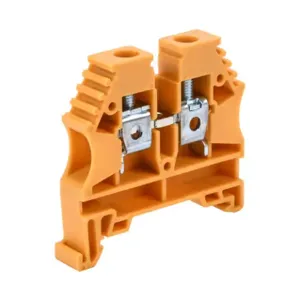 KONNECT-IT KN-T8YEL-60 Terminal Block, 26-8 Awg, Yellow, 50A, 35mm Din Rail Mount, Pack Of 60 | CV8DCN