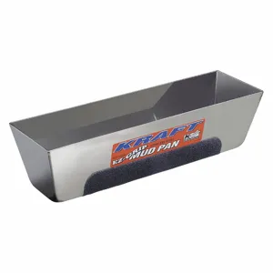 KRAFT TOOL CO. DW725 Mud Pan, Ez-Grip, 12 Inch Size, Stainless Steel | CR7LFL 35EM69