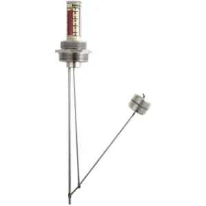 KRUEGER B-55-2-S3 Barrel Level Gauge, 2 NPT, 55 Gallon Capacity, Glass Calibration | AJ8FHW