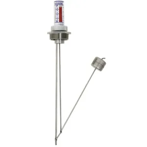 KRUEGER HS3-1.5-78 Therma Level Gauge, 1.5 NPT, 78 Depth, Stainless Steel, Wetted Rod | AJ8EFF