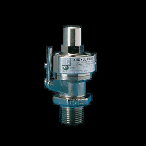 KUNKLE 0002-C02-KC Safety Relief Valve, 1/2 Inch Inlet Size, Air/Gas, Stainless Steel | CN3APH 11321647