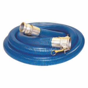 KURIYAMA 45DU75 Water Suction and Discharge Hose, 4 Inch Heightose Inside Dia, 55 psi, Blue/Clear | CR7LLW