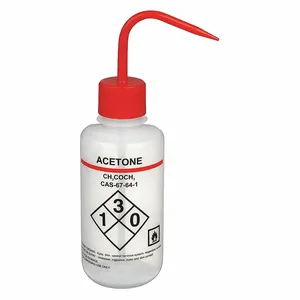 LAB SAFETY SUPPLY 24J880 Wash Bottle Acetone 500 Ml - Pack Of 6 | AB7WTX