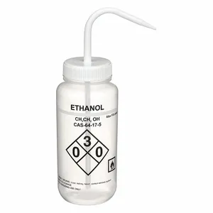 LAB SAFETY SUPPLY 24J905 Wash Bottle Vent Ethanol 500 Ml - Pack Of 6 | AB7WUY