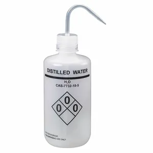 LAB SAFETY SUPPLY 24J893 Wash Bottle Water 1000 Ml - Pack Of 4 | AB7WUL