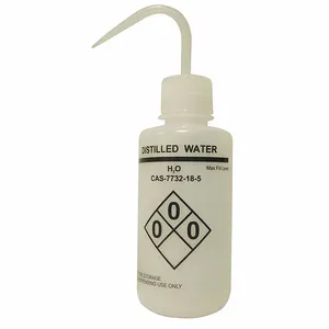 LAB SAFETY SUPPLY 24J894 Wash Bottle Water 500 Ml - Pack Of 6 | AB7WUM