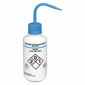 LAB SAFETY SUPPLY 24J896 Wash Bottle Bleach 500 Ml - Pack Of 6 | AB7WUP