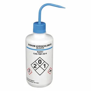 LAB SAFETY SUPPLY 24J897 Wash Bottle Bleach 1000 Ml - Pack Of 4 | AB7WUQ