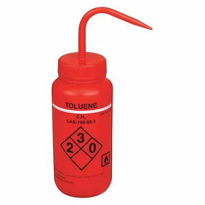 LAB SAFETY SUPPLY 24J911 Wash Bottle Toluene 500 Ml - Pack Of 6 | AB7WVE