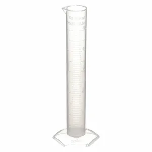 APPROVED VENDOR 5PTJ4 Graduated Cylinder 50ml Plastic - Pack Of 12 | AE6CFG